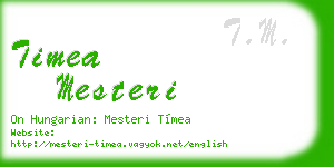 timea mesteri business card
